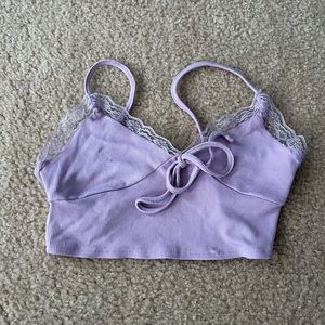 Cute purple lace tank top